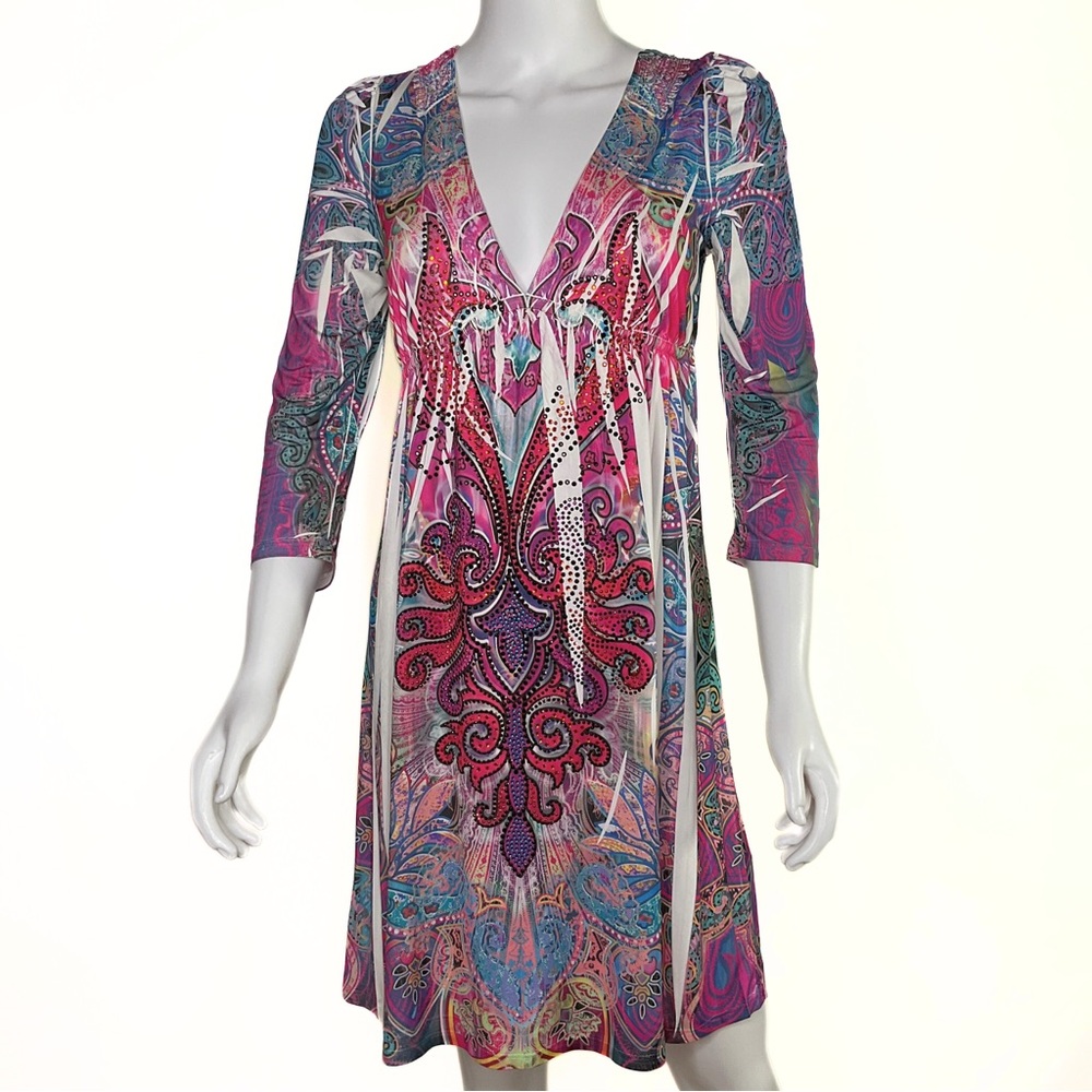 S-Twelve Rhinestone Dress Womens SZ M Art Dreamy Enchanted Fairyland Mermaidcore